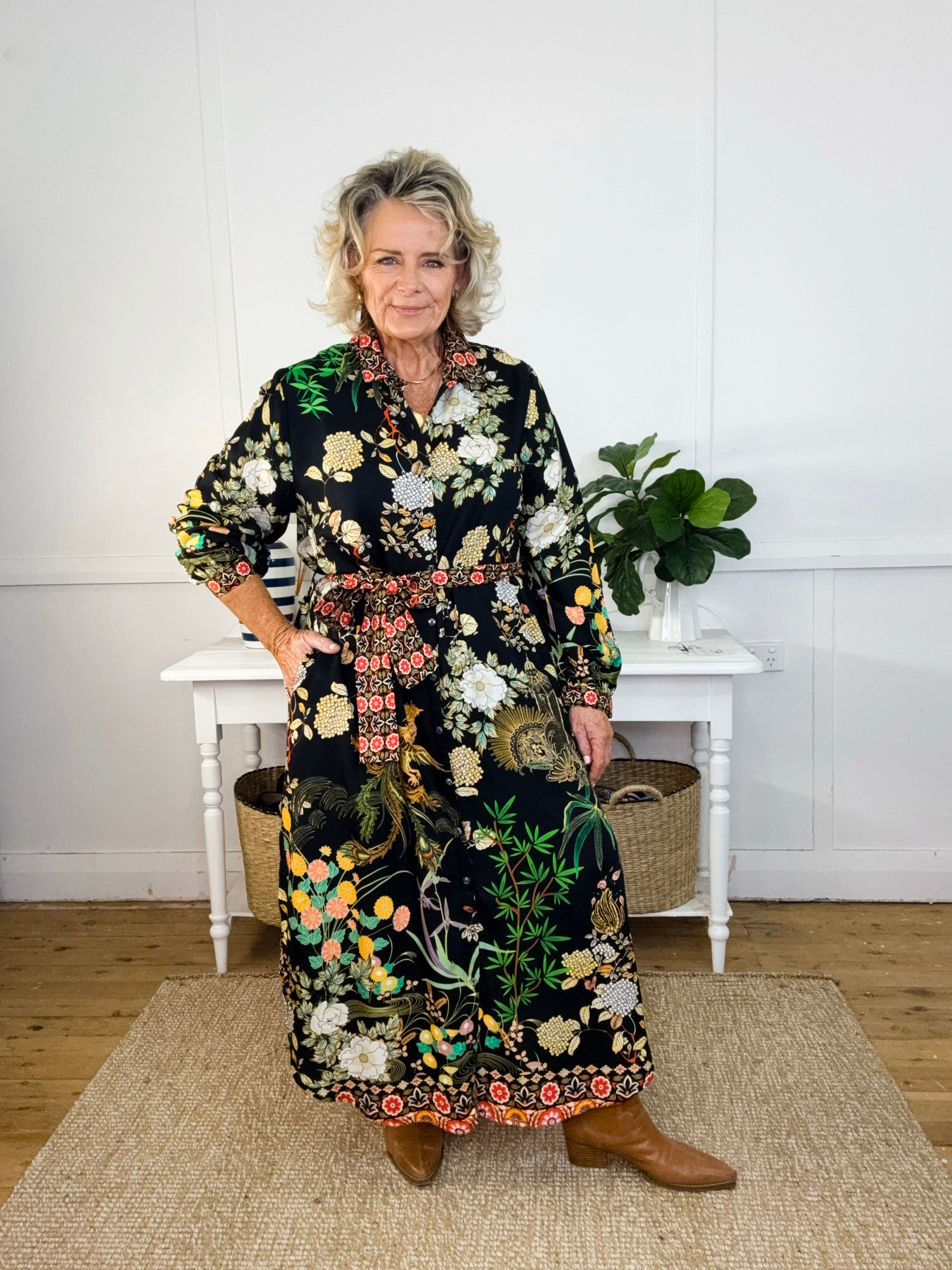 Phoenix Night Button Dress