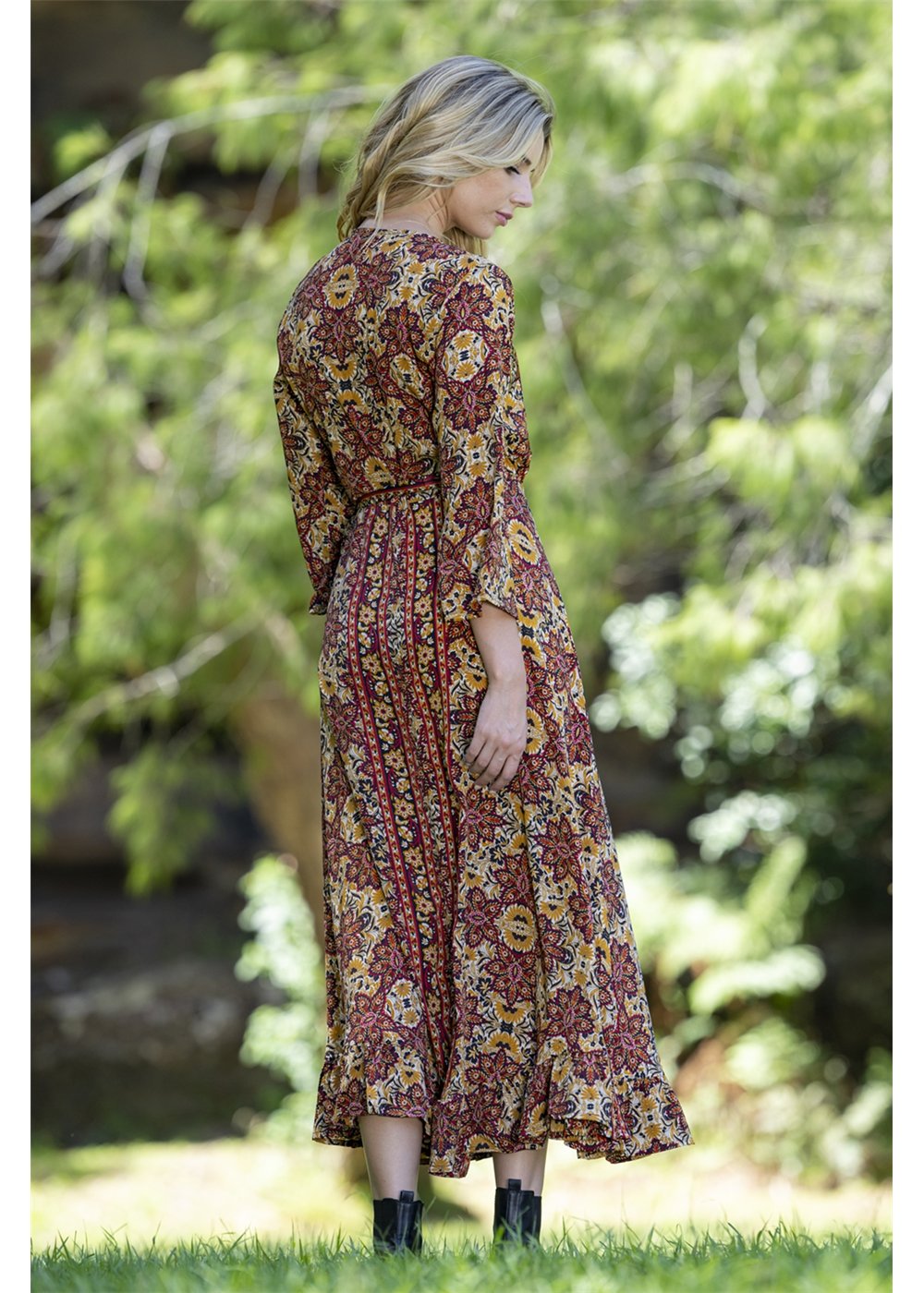 Solstice Long Sleeve Wrap Dress