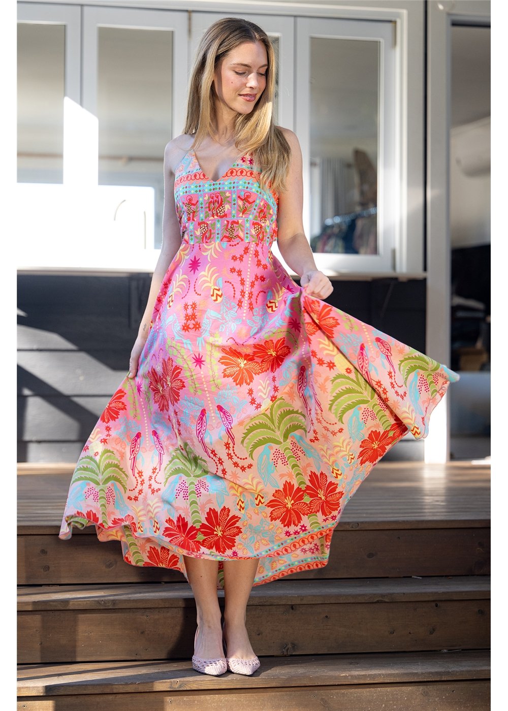 Hibiscus Lara Halter Dress – Cienna Designs