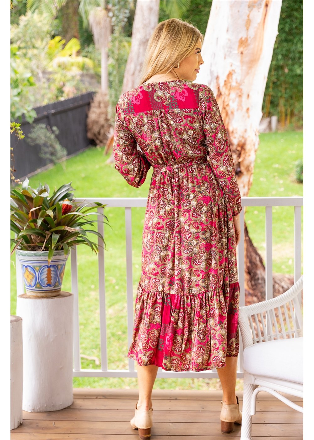 Sofia Frill Wrap Dress