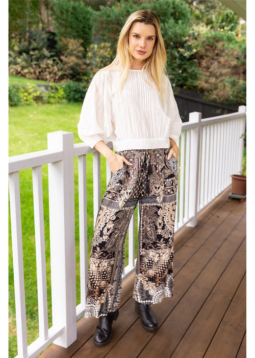 Bailie Pants in viscose twill, front view