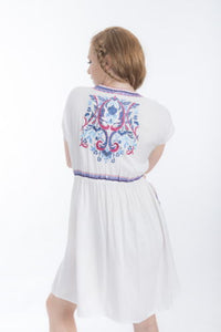 Lotus Embroidered Dress