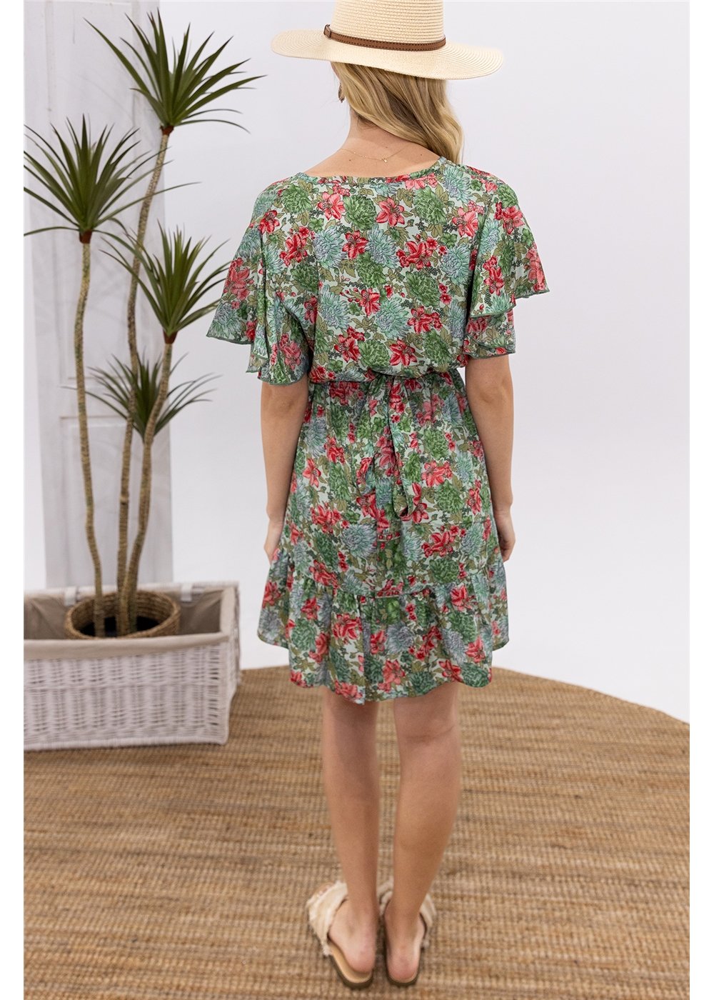 Mele Short Sleeve Midi Dress