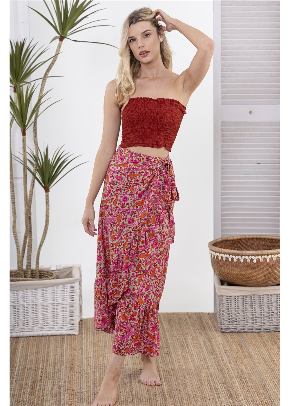 Yarrow Frill Wrap Skirt