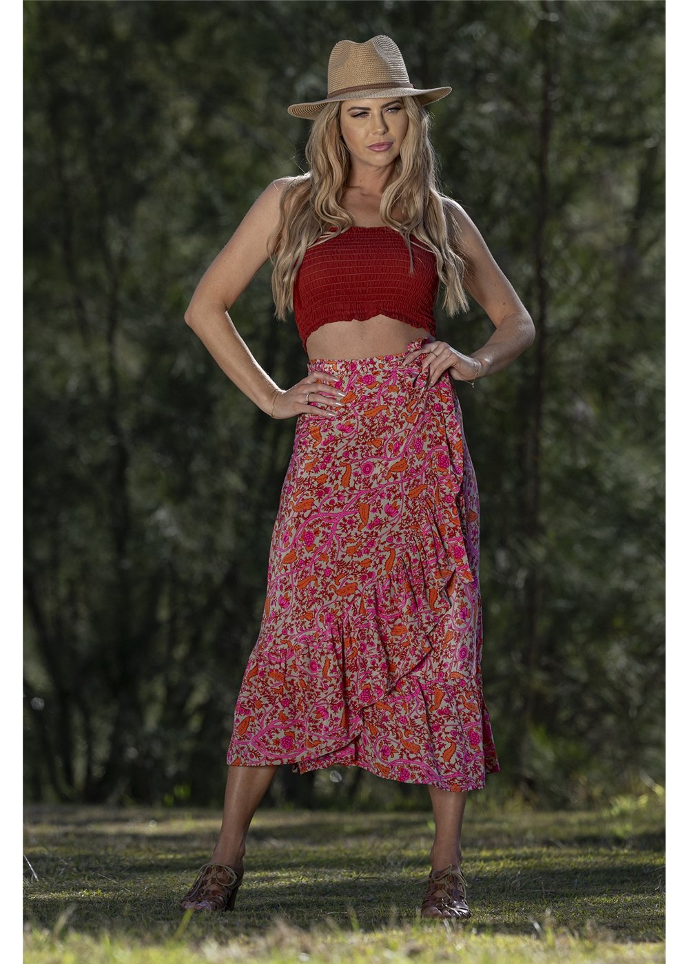 Yarrow Frill Wrap Skirt