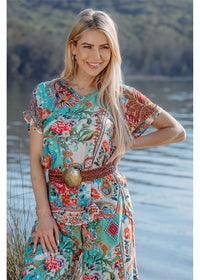 Mayura Cuff Sleeve V Neck Top