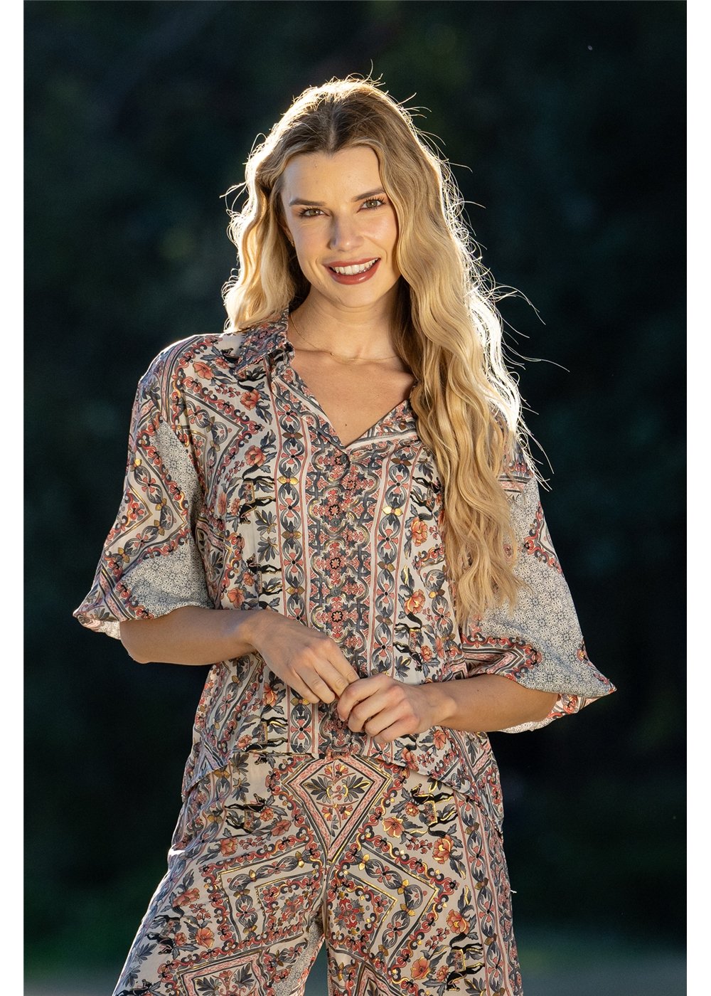 Keola Balloon Sleeve Top