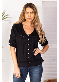 Black Charlot Top - Black