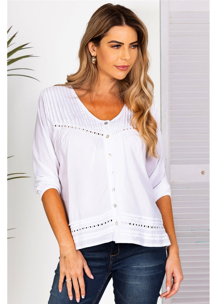 White Charlot Top - White