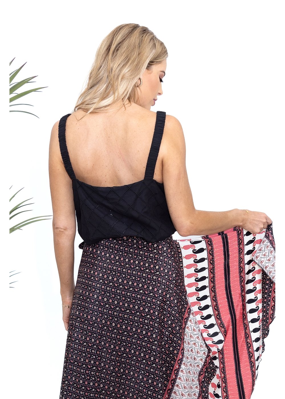 Kitty Cotton Cami - Black