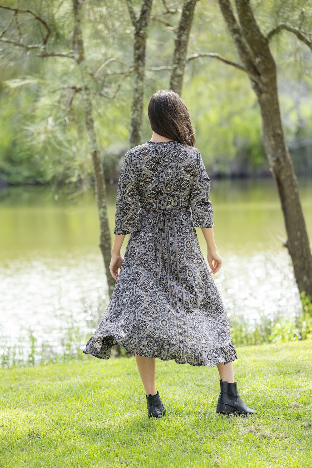 Astrid Long Sleeve Wrap Dress