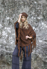 Boho Poncho Or  Beanie