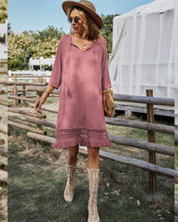 Crochet Hem Dress - Assorted
