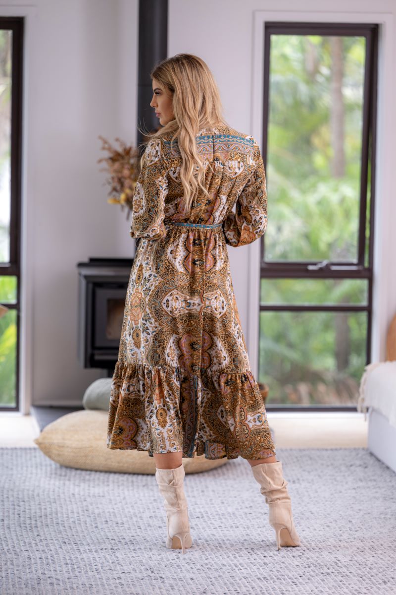 Donella Frill Wrap Dress