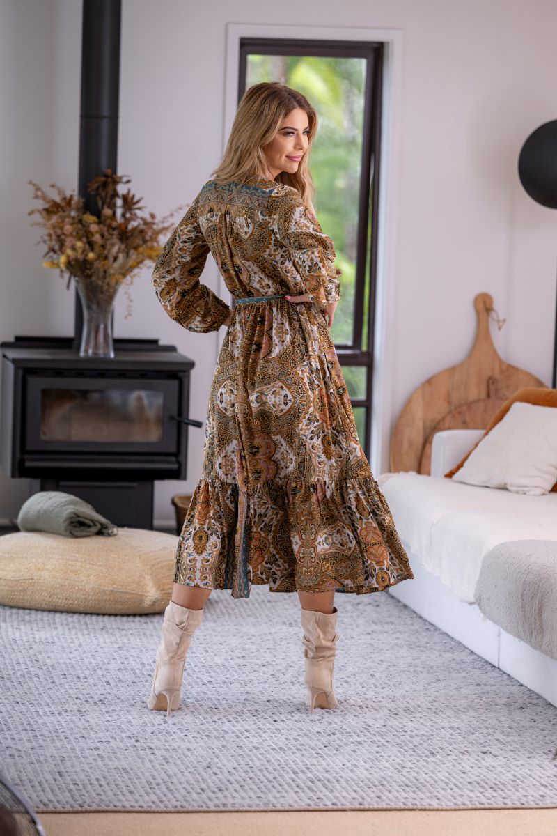 Donella Frill Wrap Dress