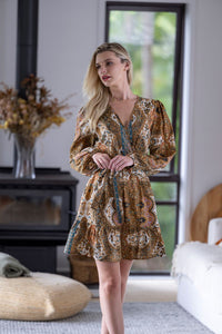 Donella Long Sleeve Short Dress