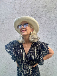 Jedda Cotton Double Frill Wrap Dress