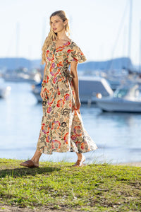 Lowanna Cotton S/Sleeve Wrap Dress