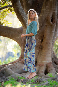 Mahala Wrap Skirt - Ocean