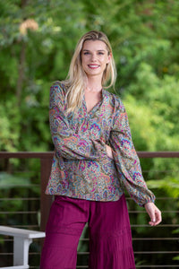 Olive Long Sleeve Blouse