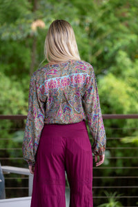 Olive Long Sleeve Blouse