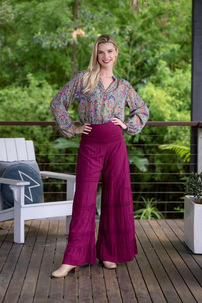 Tropez Pants - Wine