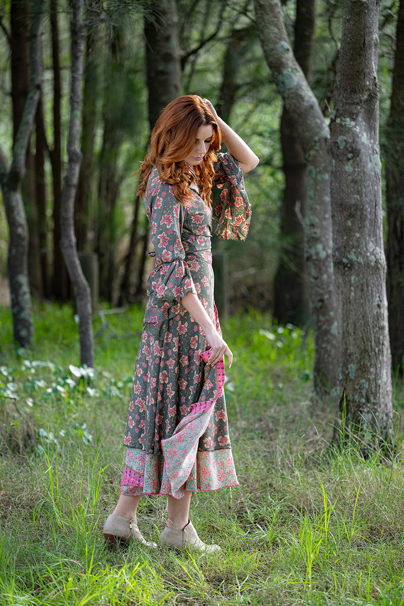 Sage Wrap Skirt