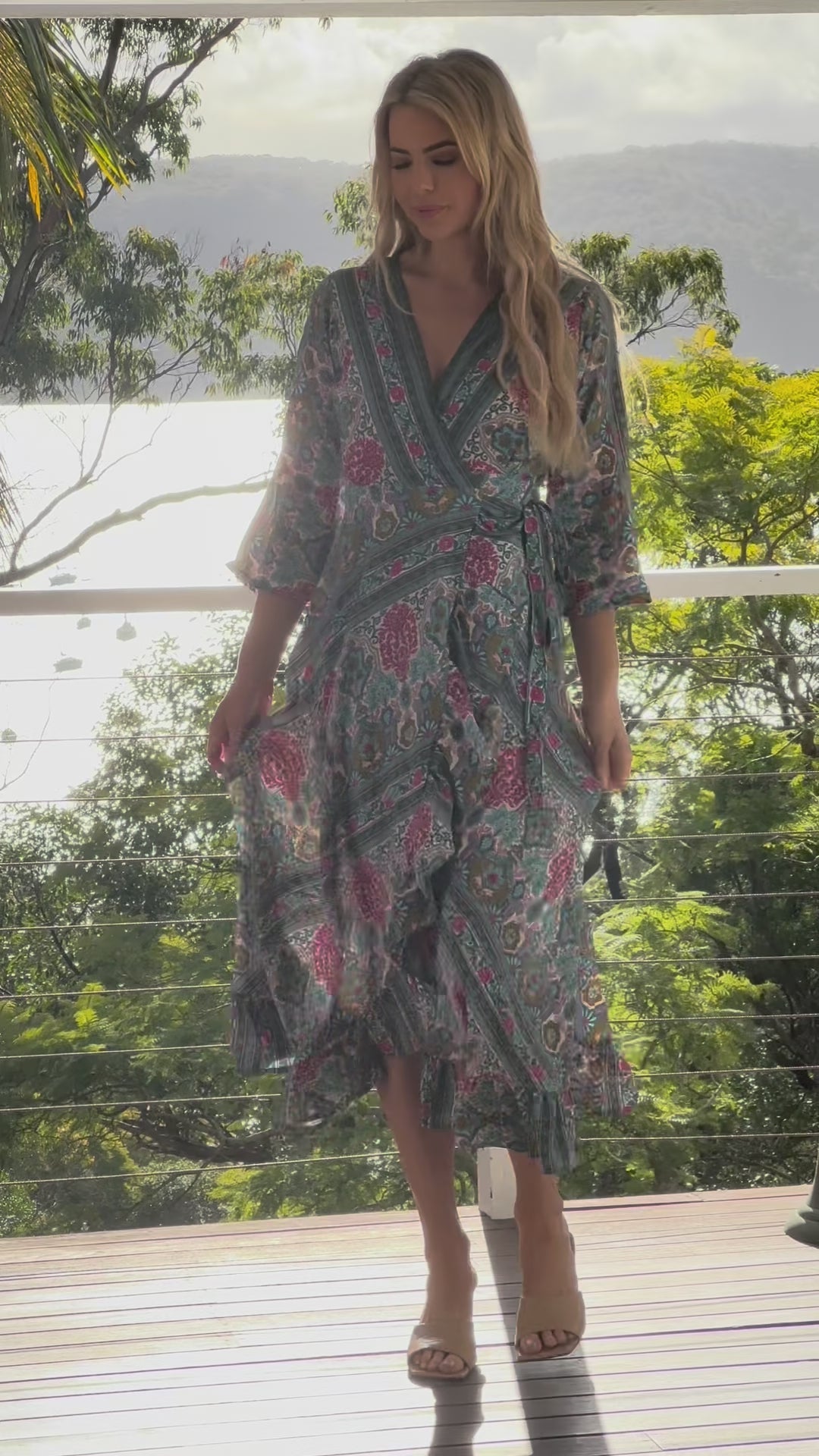 Ashanti Long Sleeve Wrap Dress