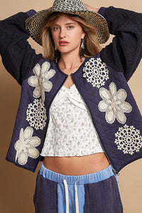 UWT242 - Navy Floral Jacket