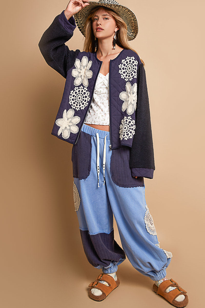 UWT242 - Navy Floral Jacket