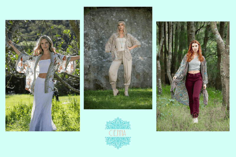 Boho for older women: the silk blend kimono addition
