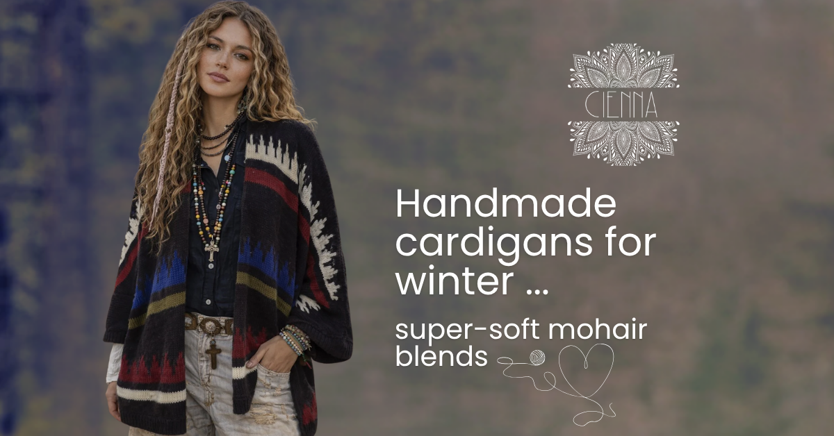 Handmade cardigan in winter: what the mohair blend does (and what it doesn't)