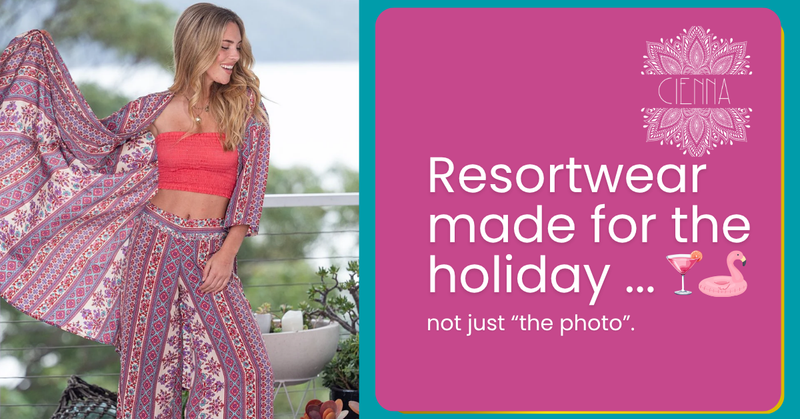 Resortwear made for the holiday not just the photo