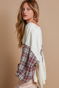 Floral Patch Knit - SMT2457 - Cream