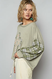 Floral Patch Knit - SMT2457 - Sage