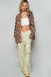 Patchwork Shirt - Choc - FWT782