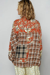 Patchwork Shirt - Choc - FWT782