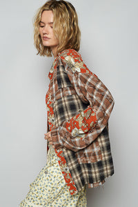 Patchwork Shirt - Choc - FWT782