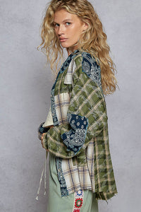Patchwork Shirt - Olive - FWT782