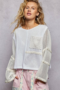 UKT496 - Mesh Top - Off White