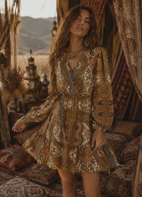 Donella Long Sleeve Short Dress