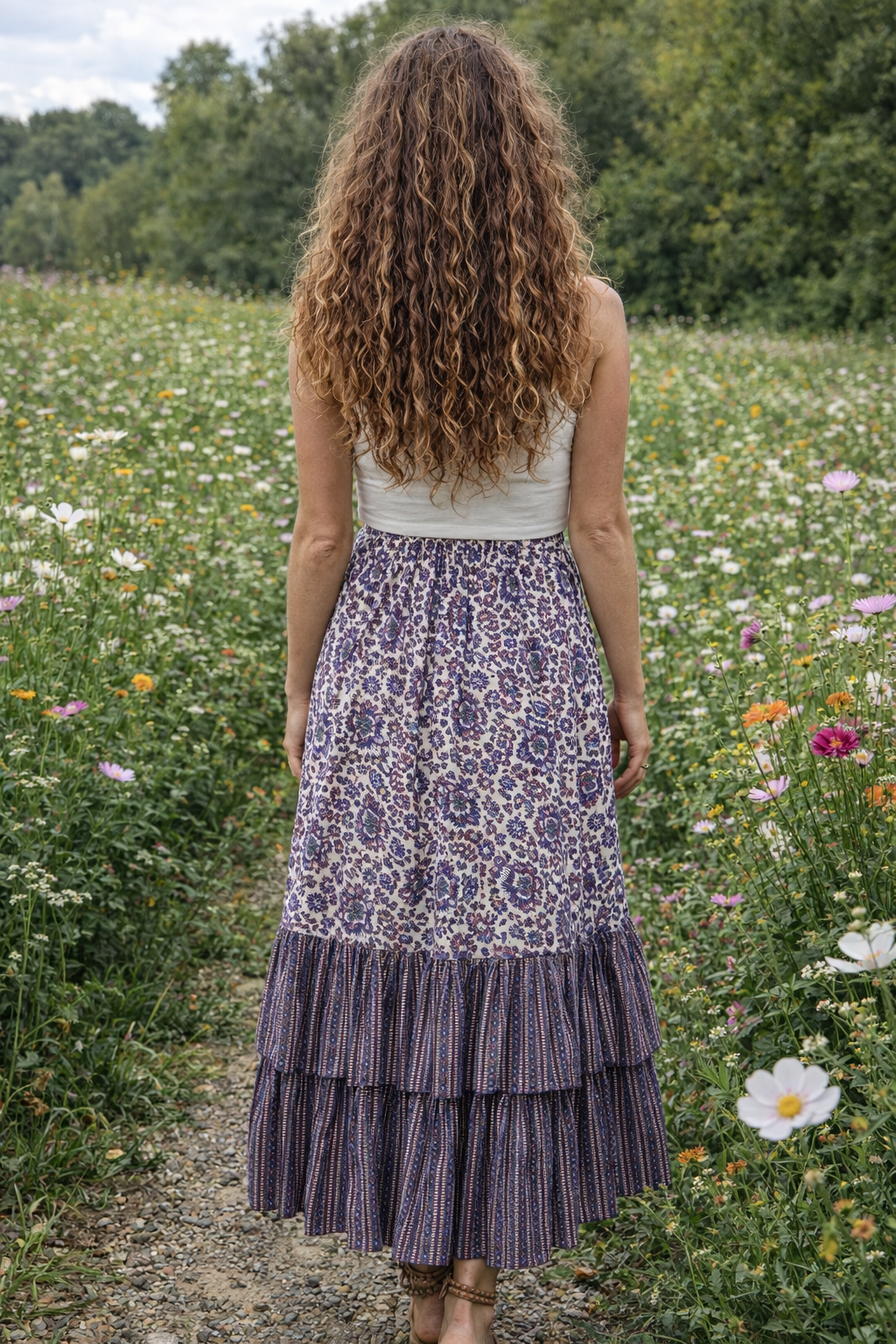 Remi Skirt - Lavender Print - Sample Sale