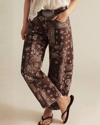 Bandana Barrel Jeans - Choc