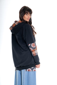 CJ Hoodie Star Patchwork | Black CD-134 (agent samples - Size S/M)