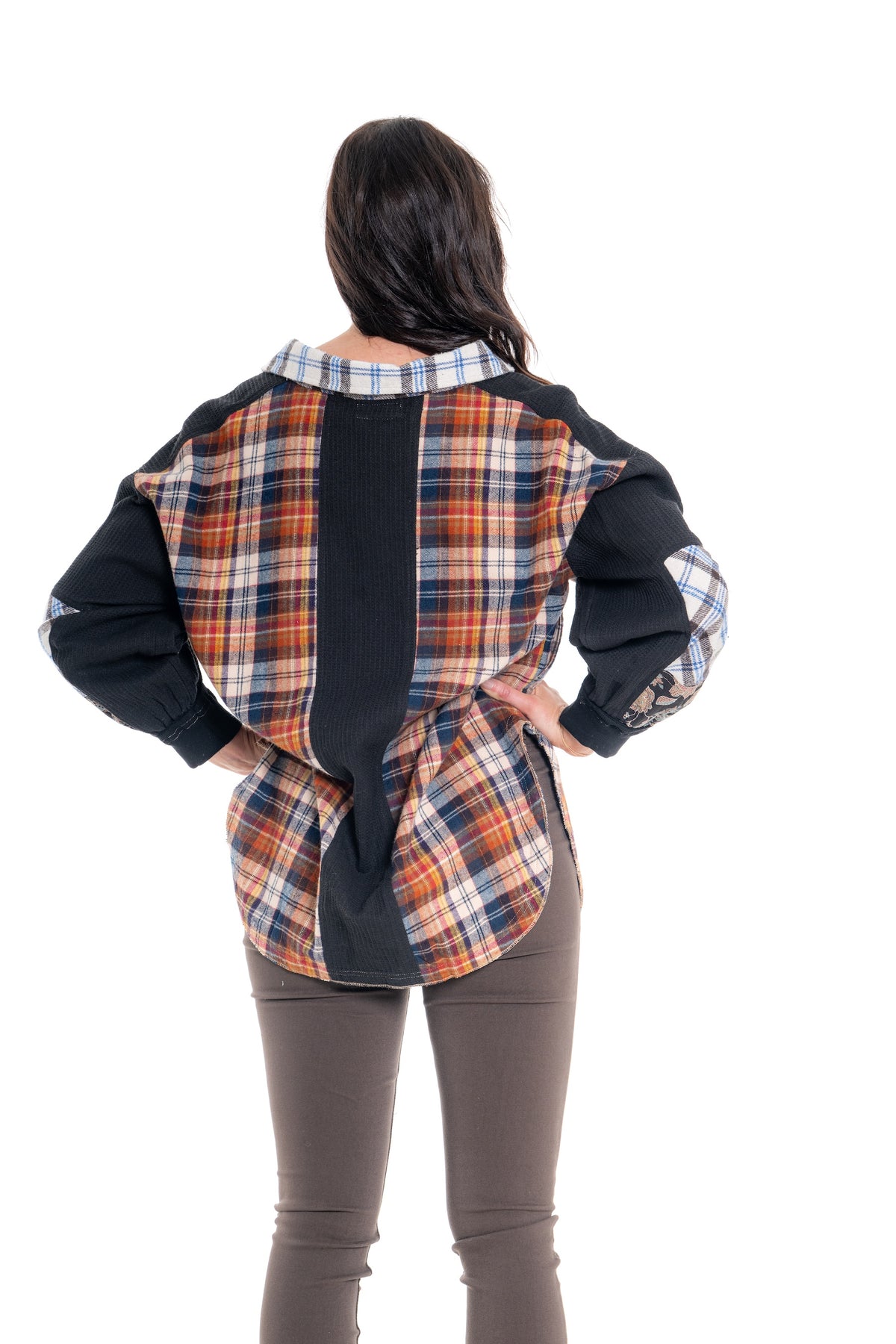CJ Shirt Plaid Patchwork | Rust CD-138 (agent samples - Size S/M)