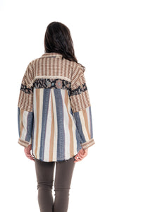 CJ Shirt Patchwork | Choc CD-132 (agent samples - Size S/M)