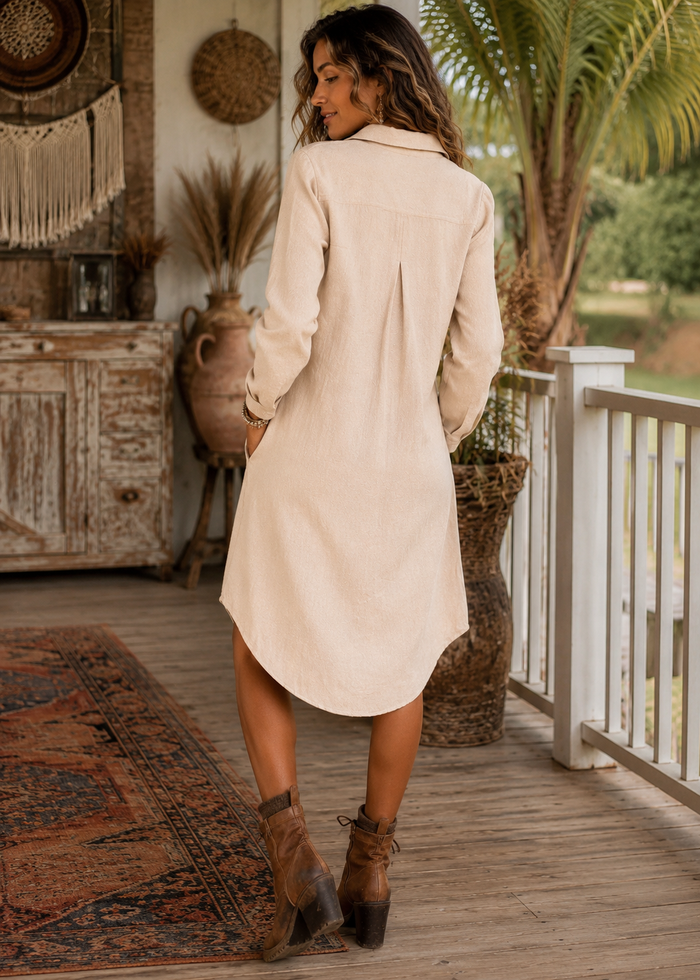 Gianna Dress - Natural