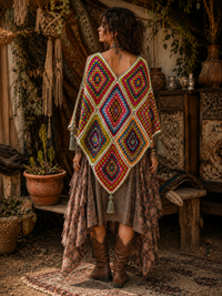 Mosaic Dreams Crochet Poncho