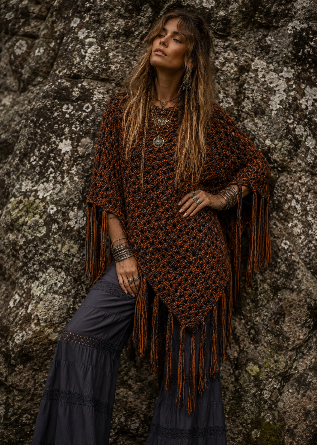 Boho Poncho Or  Beanie