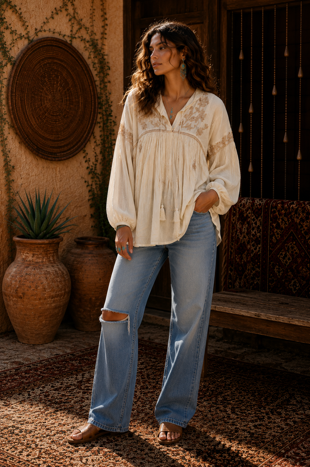 Willow Song Blouse - Ivory - AO40  Agent Sample